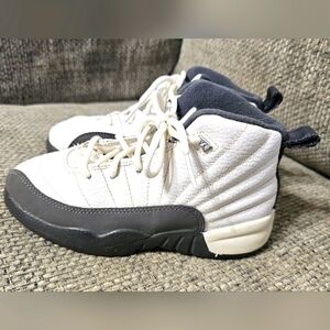 Nike Air Jordan Retro 12 XII White Dark Grey Sneakers GS